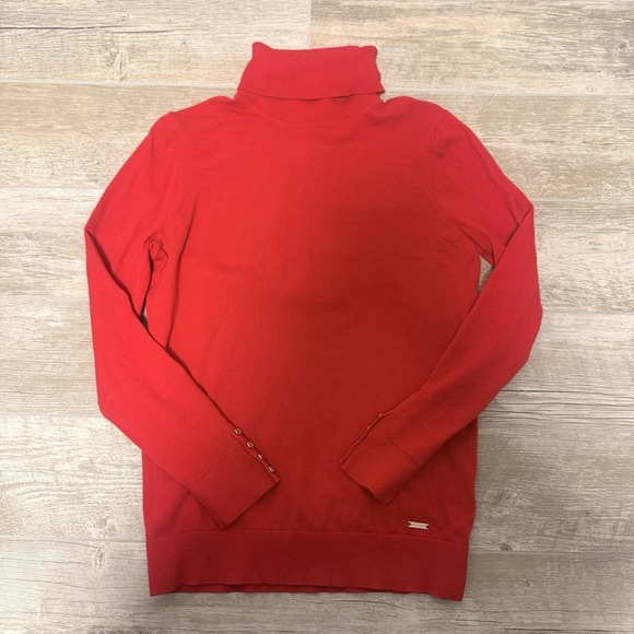 Tommy Hilfiger Tops - Women's Tommy Hilfinger Red Turtleneck Size Medium Made In Cambodia